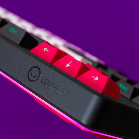 LORGAR Klawiatura Gamingowa Bezprzewodowa Pro 65%, Czarno Czerwona, EN