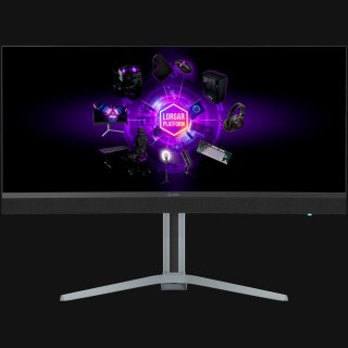 LORGAR Monitor Gamingowy UWQHD Mini LED 34″ Zakrzywiony, Czarno Szary