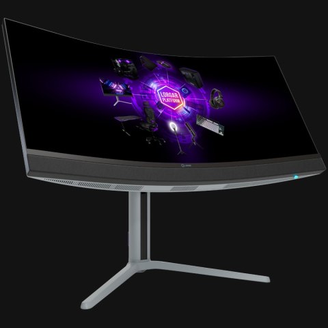 LORGAR Monitor Gamingowy UWQHD Mini LED 34″ Zakrzywiony, Czarno Szary