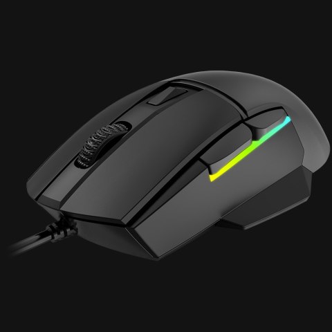 LORGAR Mysz Gamingowa Jetter 357, USB, LED, RGB, Czarna