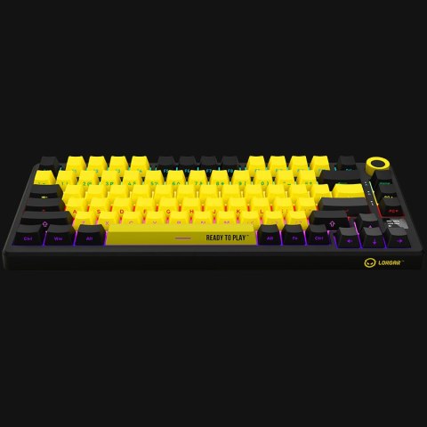 LORGAR Gaming Keyboard KBA4175 Advanced Wired 75% Yellow EN