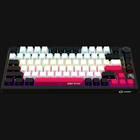 LORGAR Klawiatura Gamingowa Bezprzewodowa 75%, Czarno Czerwona, EN