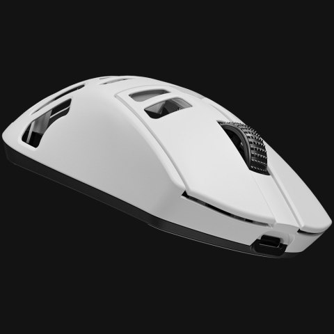 LORGAR Mysz Gamingowa MSE90W, Bezprzewodowa ze stopu magnezu, Biała