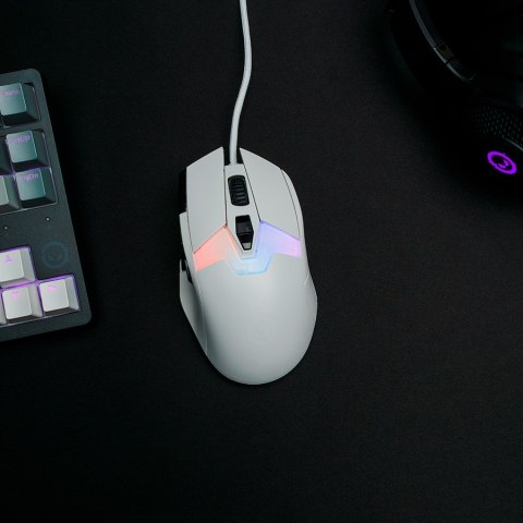 LORGAR Mysz Gamingowa Pro MSP80, 8000 Hz, Biała