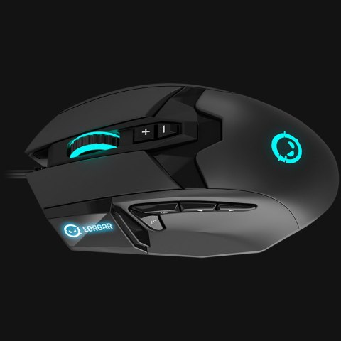 LORGAR Mysz Gamingowa Stricter 579, USB, LED, RGB, Czarna