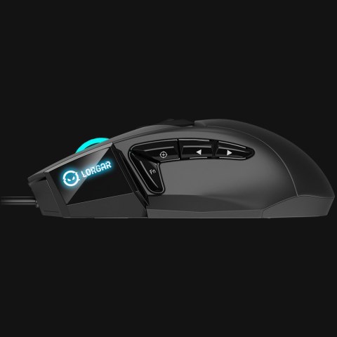 LORGAR Mysz Gamingowa Stricter 579, USB, LED, RGB, Czarna