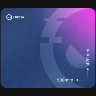 LORGAR Podkładka Gamingowa Main 135, Fioletowa