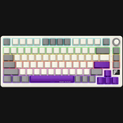 Wired mechanical gaming keyboard Advanced, 82 keys, linear Lorgar Toxic Purple switches, Hot Swap, Gasket mount, straight braid 
