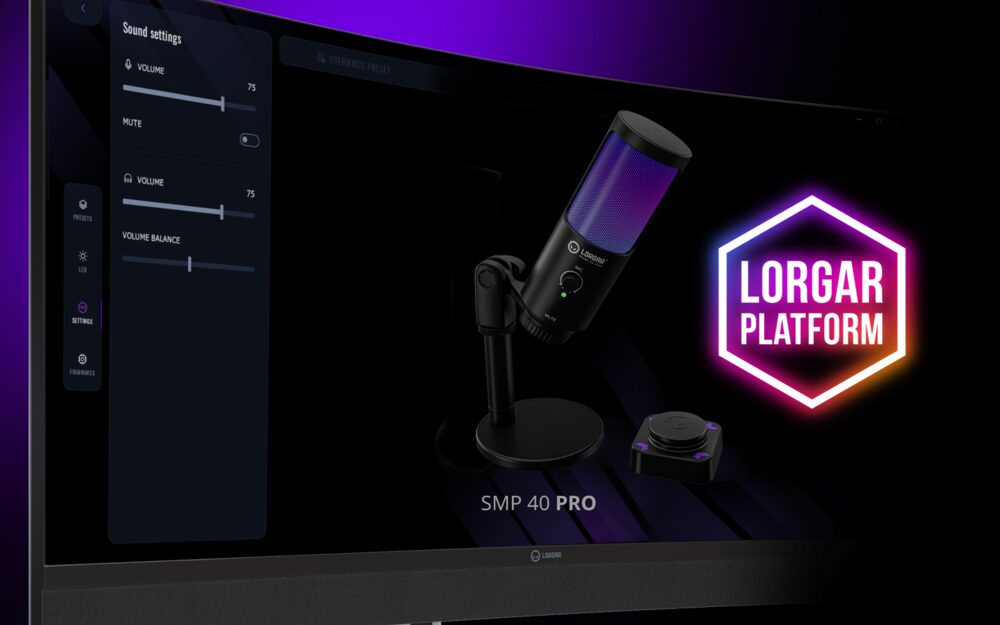 Aplikacja LORGAR PLATFORM &mdash; ustawienia dźwięku dla mikrofonu SMP 40 PRO