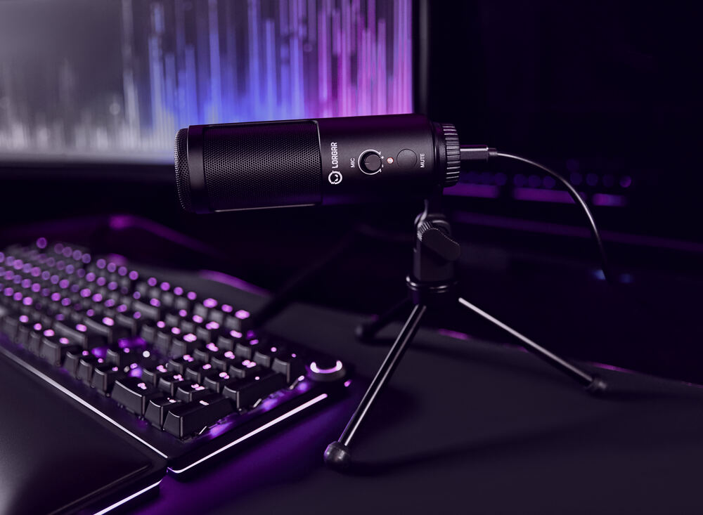 Zestaw streamingowy LORGAR Advanced &mdash; mikrofon na kompaktowym statywie